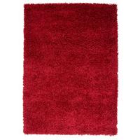 Soft Red Shaggy Lounge Rugs - 133cm x 190cm (4ft 4\
