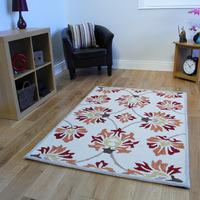 Sofia Statement Red Wool Rugs 110cm x 160cm (3ft 7\