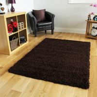 Soft Brown Shaggy Lounge Rugs - 133cm x 190cm (4ft 4\