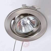 Soli rotatable recessed light in matt chrome