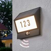 Solar-powered house number light Inessa, sensor