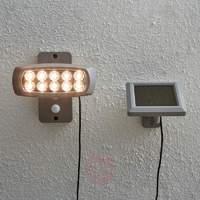 solar led spotlight powerspot with sensor grey