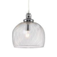 solent cage chrome effect pendant ceiling light