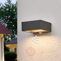 Solar-powered LED outdoor wall light Mahra, sensor