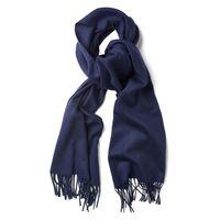 Solid Cashmere & Lambswool Scarf - Marine