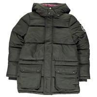 soulcal check lined bubble jacket junior boys