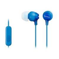 sony in ear headphones blue 12m cord