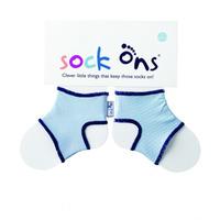 Sock Ons Keep Baby Socks On - Baby Blue