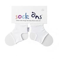 Sock Ons Keep Baby Socks On - White