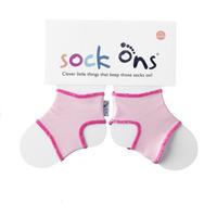 Sock Ons Keep Baby Socks on 6-12 Months - Baby Pink