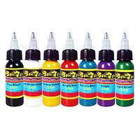 Solong Tattoo Inks 7 Colors Set 1oz 30ml/Bottle Tattoo Pigment Kit