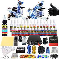 solong tattoo complete tattoo kit 2 pro machine s 28 inks power supply ...