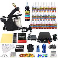 solong tattoo complete tattoo kit 1 pro machine s 28 inks power supply ...