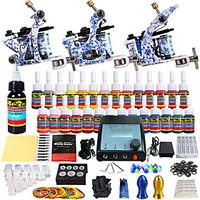 solong tattoo complete tattoo kit 3 pro machine s 28 inks power supply ...