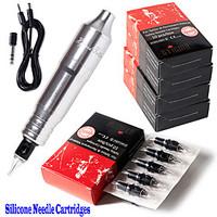 Solong Tattoo Pen Rotary Tattoo Machine Kit 50pcs Needles Cartridges EM105B50-6