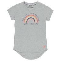 soulcal dropped hem t shirt junior girls