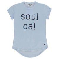 soulcal logo dropped hem t shirt junior girls