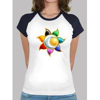 solar circle symbol baseball shirt