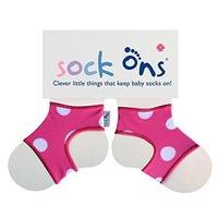 Sock Ons Keep Baby Sock Ons 0-6 Months Pink Spot