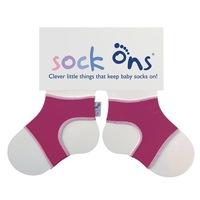Sock Ons Keep Baby Sock Ons 6-12 Months Fuchsia