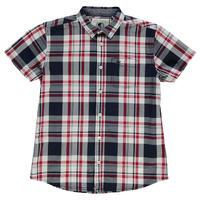 soulcal short sleeve check shirt junior boys