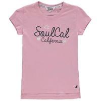 soulcal large logo t shirt junior girls