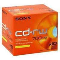 Sony CDRW700 - 10 x CD-RW - 700 MB ( 80min ) 4x - 10x - storage media