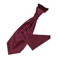 solid check burgundy scrunchie cravat 2 pc set