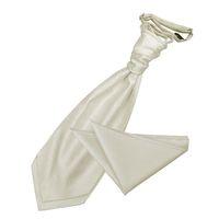 solid check ivory scrunchie cravat 2 pc set