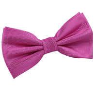 Solid Check Fuchsia Pink Bow Tie