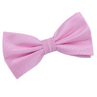 Solid Check Light Pink Bow Tie