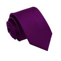 Solid Check Cadbury Purple Slim Tie
