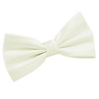 Solid Check Ivory Bow Tie