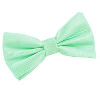 Solid Check Mint Green Bow Tie