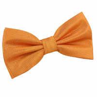 Solid Check Celosia Orange Bow Tie