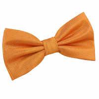 solid check celosia orange bow tie