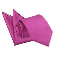 Solid Check Fuchsia Pink Tie 2 pc. Set