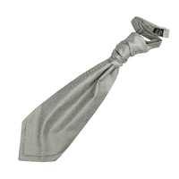 Solid Check Silver Scrunchie Cravat