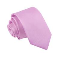 Solid Check Light Pink Slim Tie