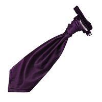 Solid Check Cadbury Purple Scrunchie Cravat