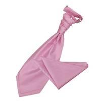 Solid Check Light Pink Scrunchie Cravat 2 pc. Set