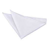 Solid Check White Handkerchief / Pocket Square