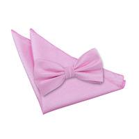 Solid Check Light Pink Bow Tie 2 pc. Set