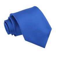 Solid Check Royal Blue Tie