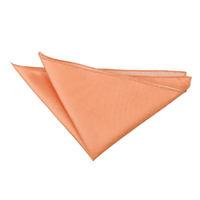 solid check coral handkerchief pocket square