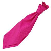Solid Check Fuchsia Pink Scrunchie Cravat
