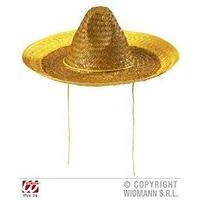 Sombrero 48cm - Yellow Mexican Hats Caps & Headwear For Fancy Dress Costumes