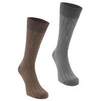 SoulCal 2 Pack Mens Rib Boot Socks