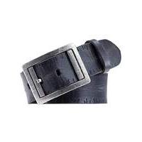 Souled Out Black Distressed Leather Belt