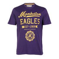 south shore manhattan eagles cotton t shirt in washed prune